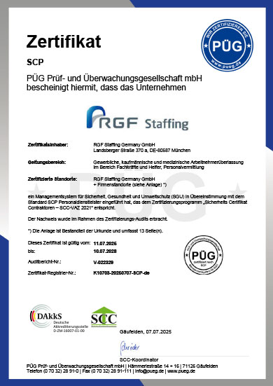 Geprüfte Sicherheit Zertifizierung nach SCP – Sicherheits-Zertifikat-Personaldienstleister